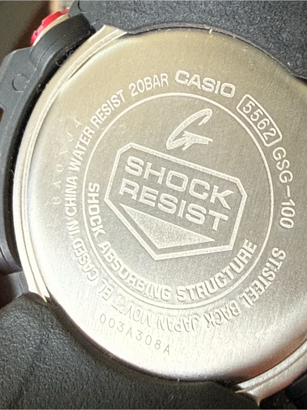 G-Shock Mudmaster Black and Gray Watch with Red Accent